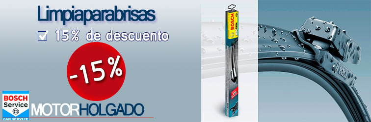 Promoción 15% Limpiaparabrisas Motor Holgado